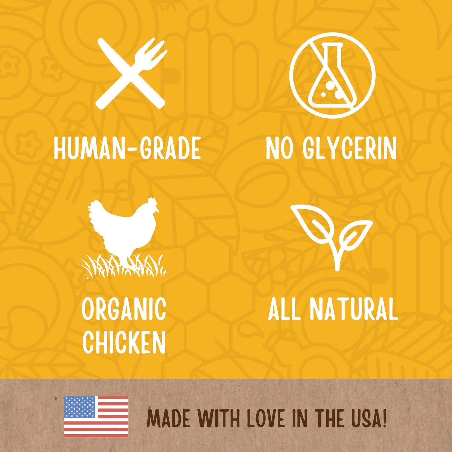 Organic Chicken Jerky Treats for Dogs All Natural Human Grade 2 Pound Pack