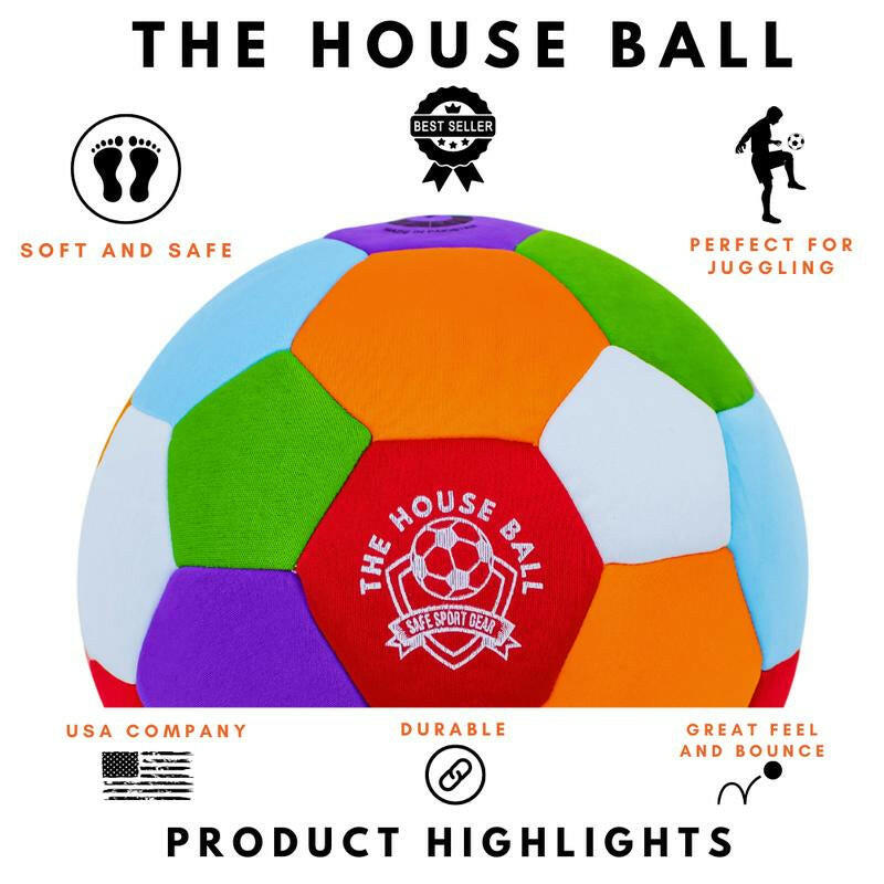 The House Ball - Soft Soccer Ball Designed for inside Your House - Size 4