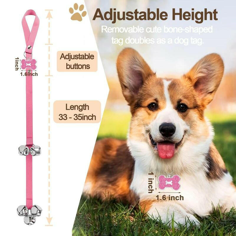 2-Pack Dog Door Bells for Effective Potty Training - Puppy Doorbell Jingle for Convenient Outdoor Access - Pet Accessories