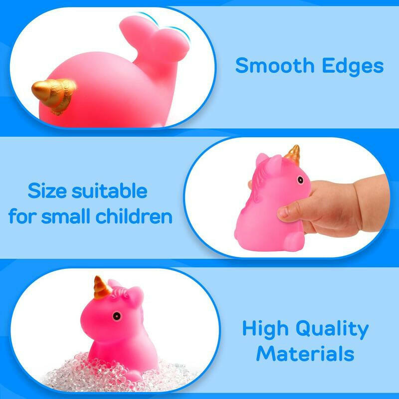 Bath Toys,Luminous Floating Rubber Animal Toy Set, Flashing Color Changing Lights in Water Bath Games Pool Party Water Toys