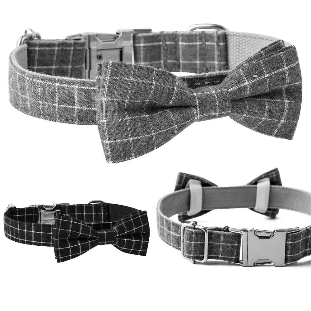 British Style Plaid Dog Collar with Alloy Socket My Store