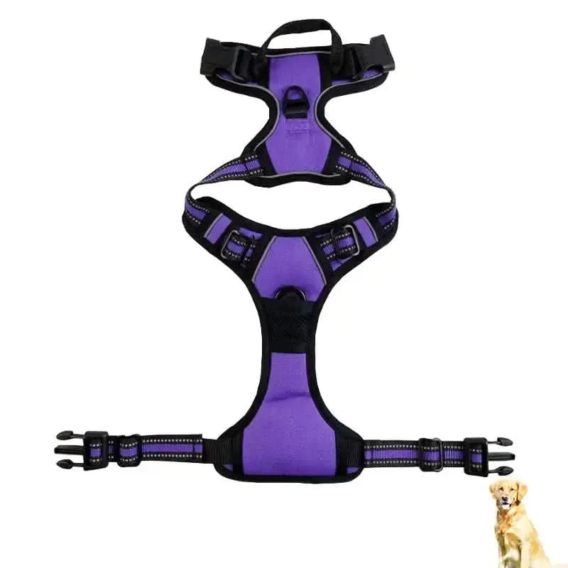 Reflective Nylon Chest and Back Harness for Dogs My Store