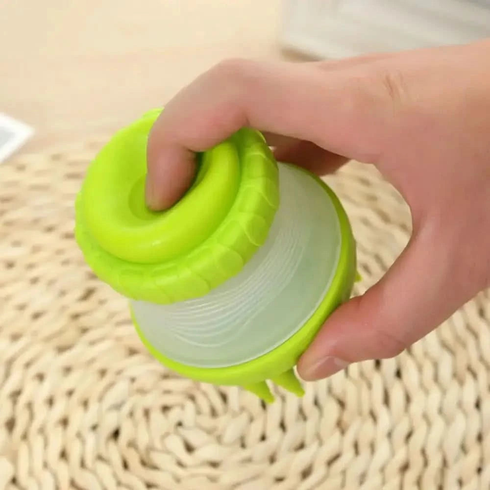 Dog Bath Brush with Massage Comb and Foot Cup My Store