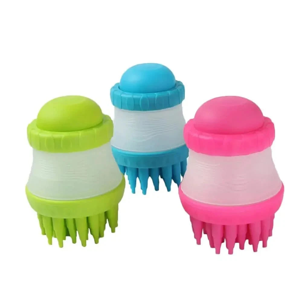 Dog Bath Brush with Massage Comb and Foot Cup My Store