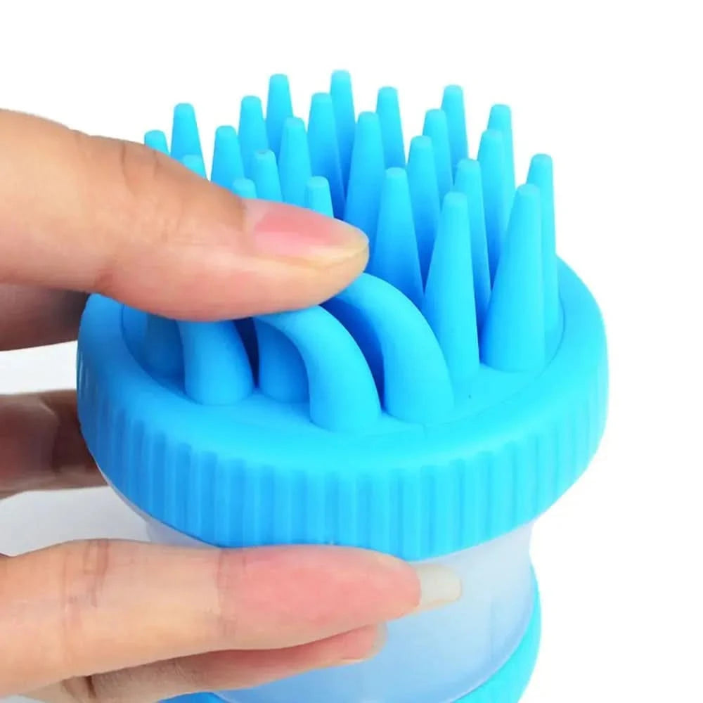 Dog Bath Brush with Massage Comb and Foot Cup My Store