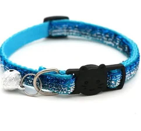 Adjustable Colorful Cat Collar with Bell for Pets My Store