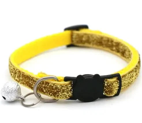 Adjustable Colorful Cat Collar with Bell for Pets My Store