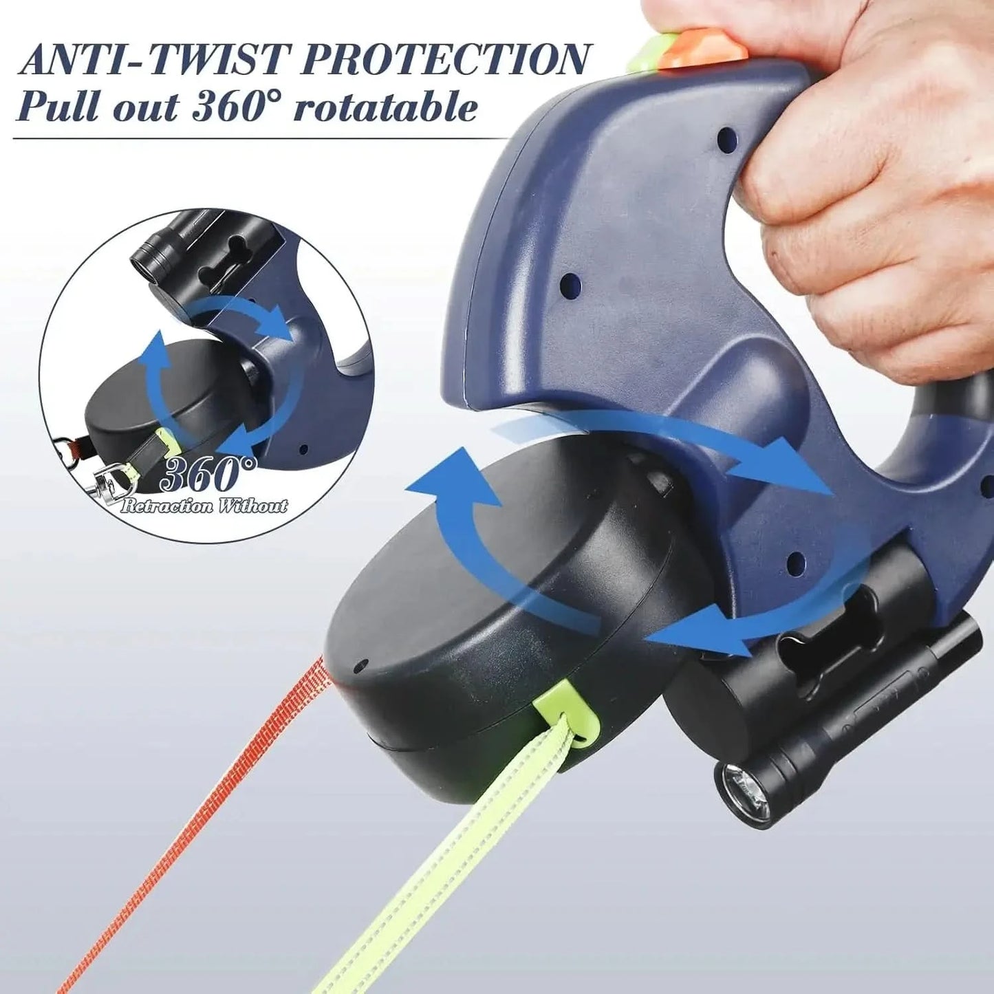 Dual Pet Leash Retractable Reflective Lead 360 Swivel Double Dog Walking Leash My Store