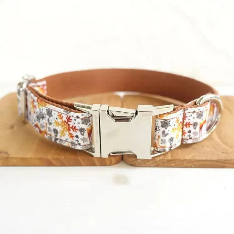 Handmade Golden Christmas Dog Collar by MUTTCO My Store