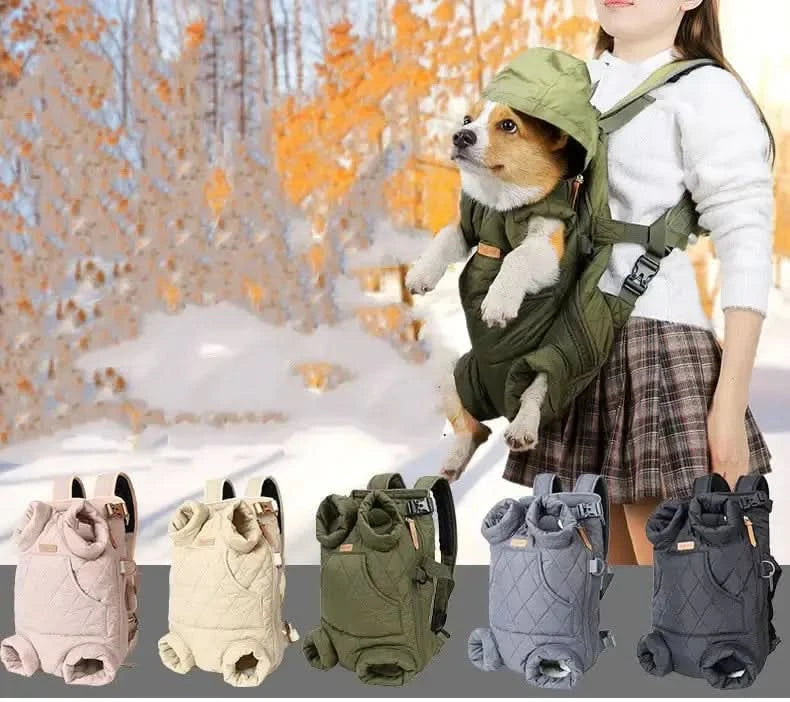 Winter Thickened Portable Pet Chest Backpack My Store