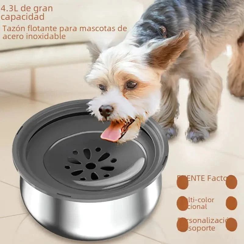 Stainless Steel Large Pet Water Bowl with Splash Guard My Store