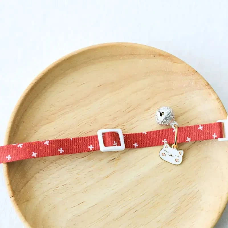 Cute Cat Dog Collar with Silver Bell Anti-Lost Tag My Store