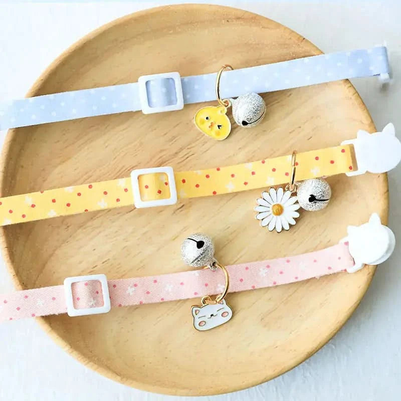 Cute Cat Dog Collar with Silver Bell Anti-Lost Tag My Store