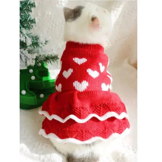 Festive Princess Dress Sweater for Dogs at Christmas My Store