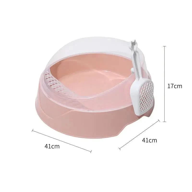 Large Semi-Enclosed Cat Litter Box with Shovel My Store