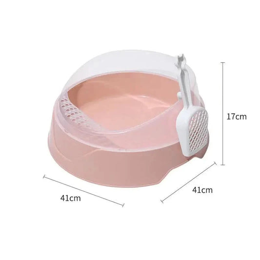 Large Semi-Enclosed Cat Litter Box with Shovel My Store