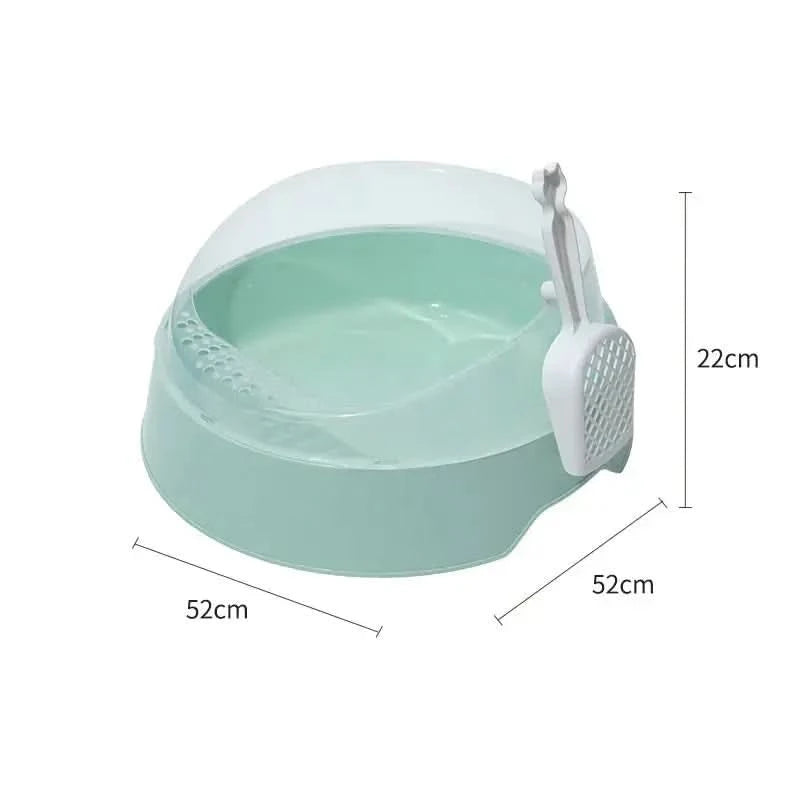 Large Semi-Enclosed Cat Litter Box with Shovel My Store