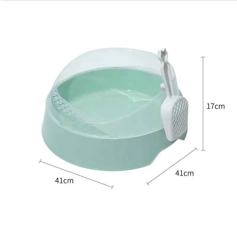 Large Semi-Enclosed Cat Litter Box with Shovel My Store