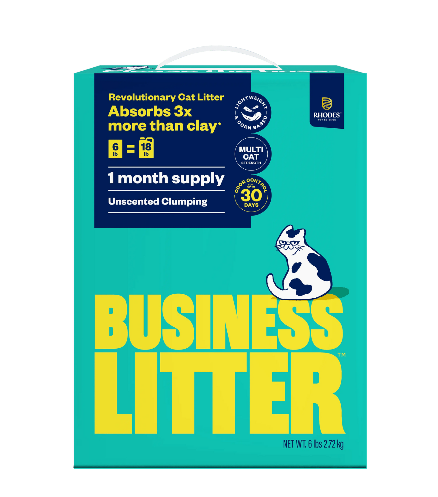 Business Cat Litter Unscented Clumping Natural 6 Lb Box