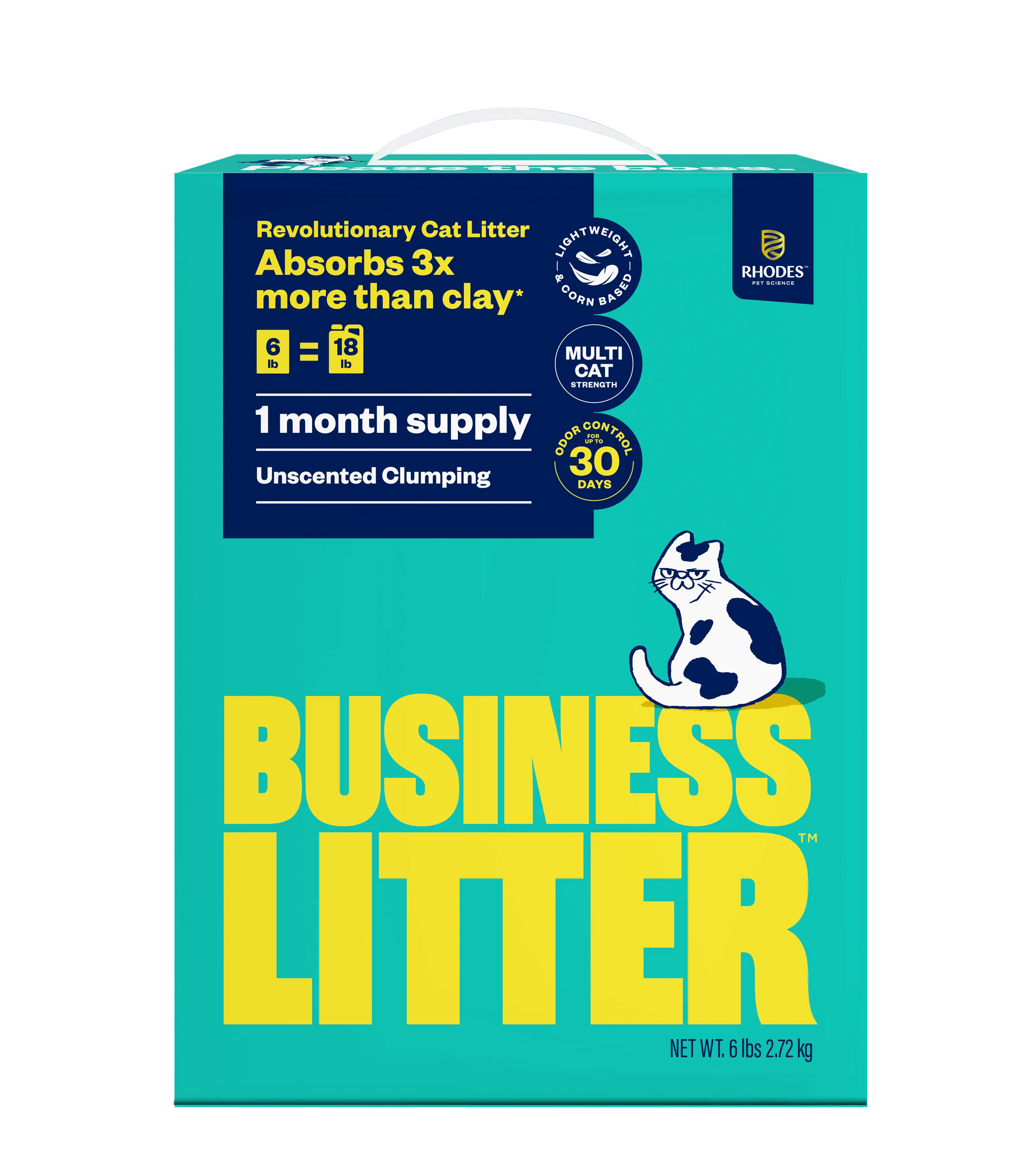 Business Cat Litter Unscented Clumping Natural 6 Lb Box