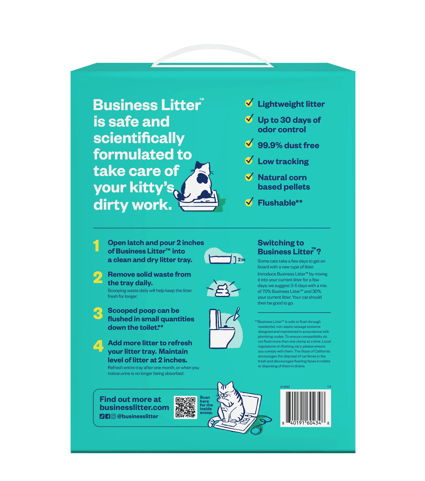 Business Cat Litter Unscented Clumping Natural 6 Lb Box