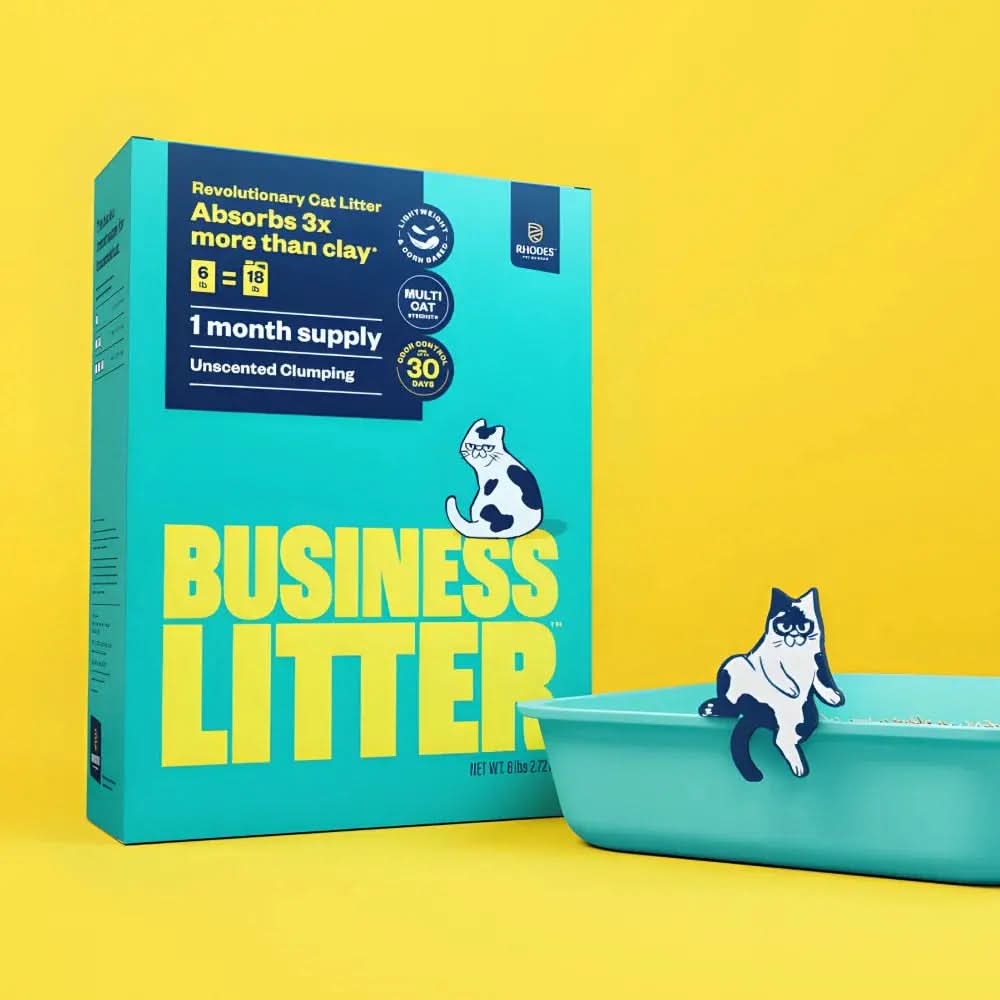 Business Cat Litter Unscented Clumping Natural 6 Lb Box