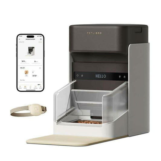 PETLIBRO Upgraded RFID Automatic Cat Feeder, 5G Wi-Fi Automatic Pet Feeder, 3L Auto Cat Feeder App Control with Light Collar Tag, Tag Activated One Automatic Cat Food Dispenser 1-10 Meals Control