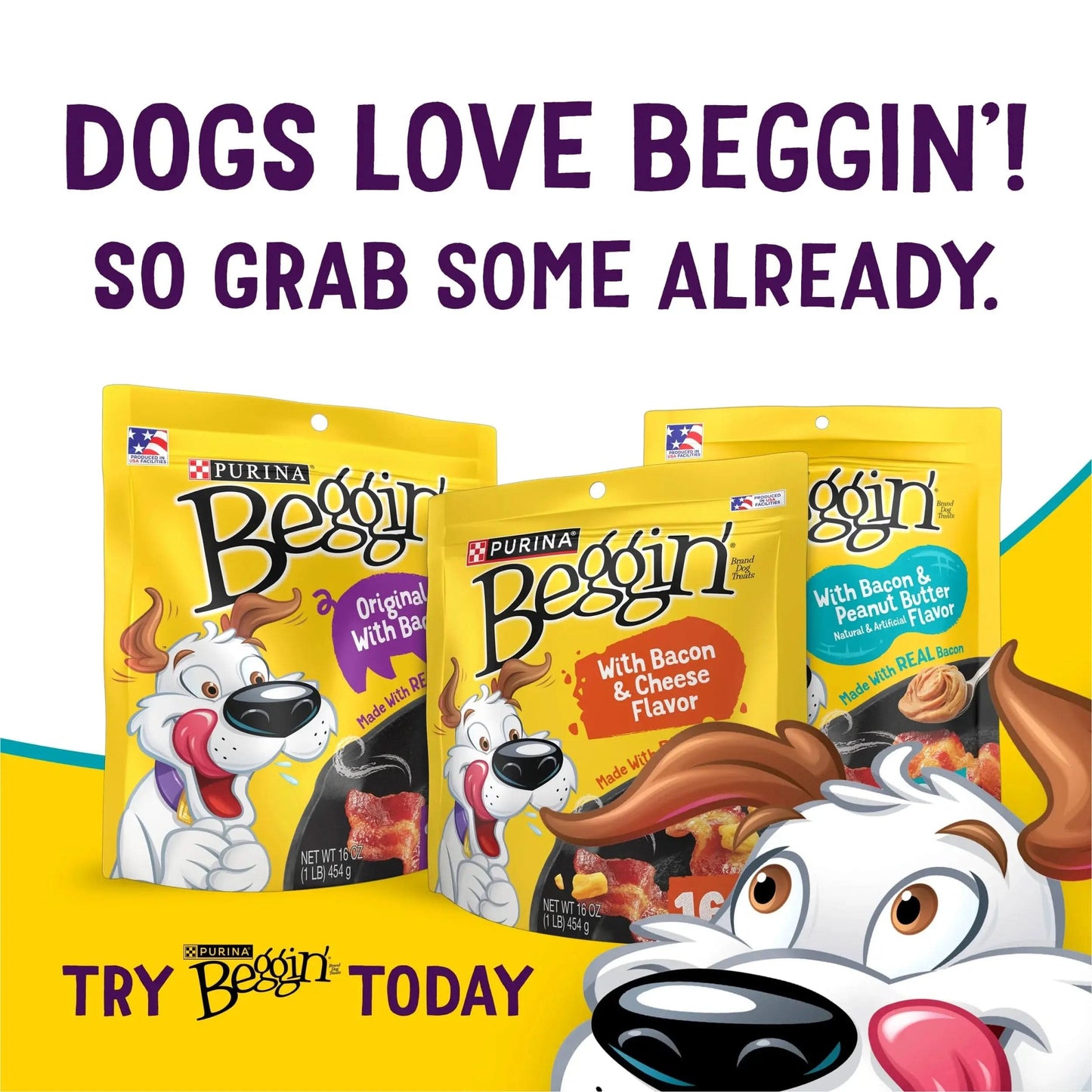 Purina  Flavor Stix Dog Treats with Real Bacon & Peanut Butter Tender Chews, 25 Oz Pouch
