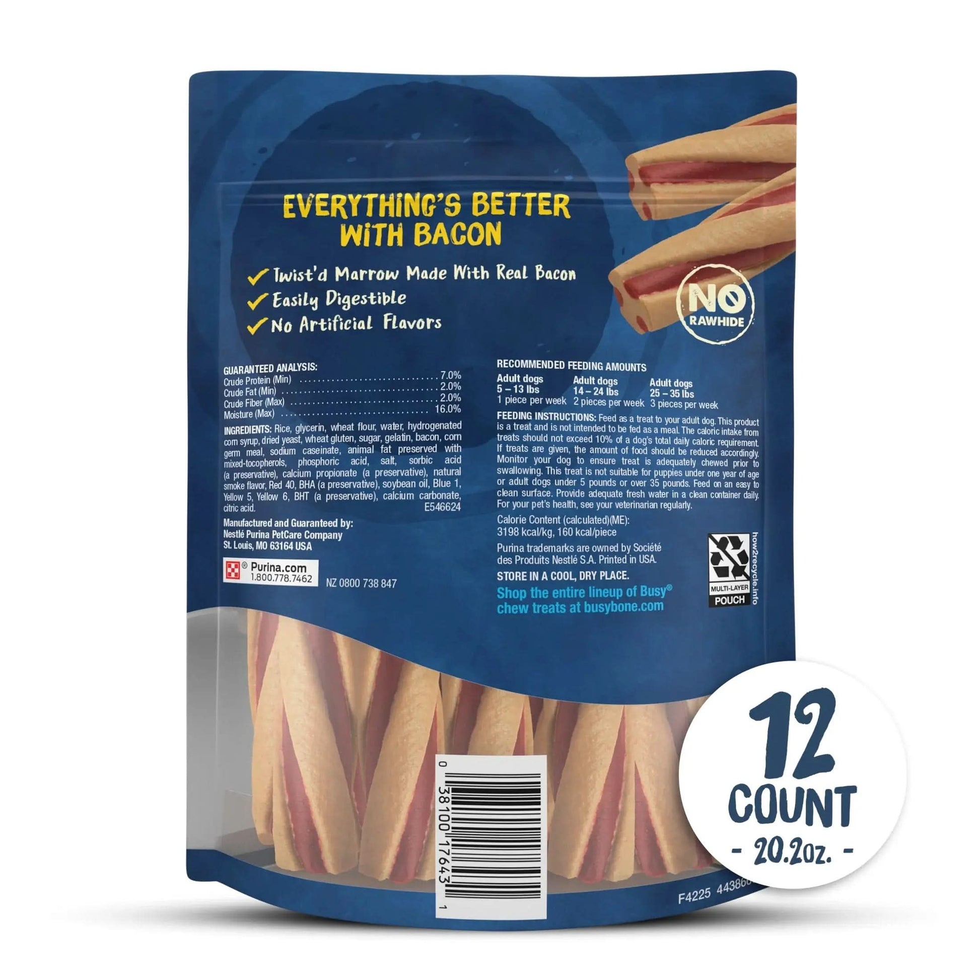 Purina  with Beggin' Twist'D Small Dog Treats with Bacon Chews, 20.2 Oz Pouch (12 Count)