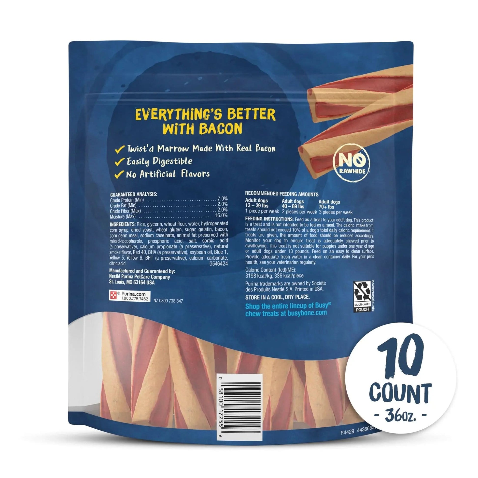 Purina  with Beggin' Twist'D Small & Medium Dog Treats with Bacon, 36 Oz Pouch (10 Count)