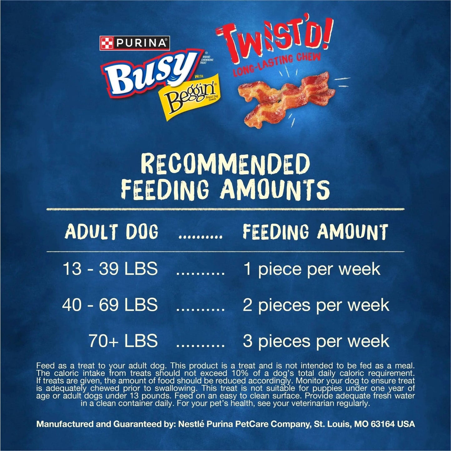 Purina  with Beggin' Twist'D Small & Medium Dog Treats with Bacon, 36 Oz Pouch (10 Count)