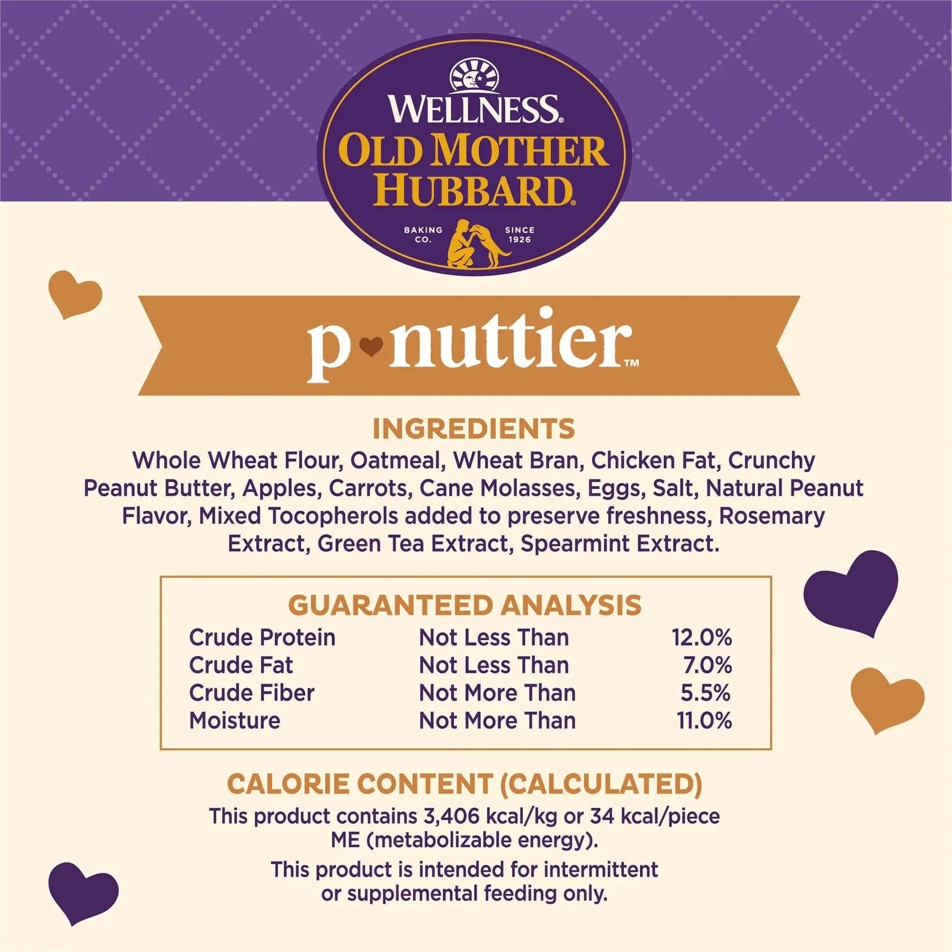 Wellness  Classic P-Nuttier Biscuits Baked Dog Treats, Small, 16 Ounce Bag