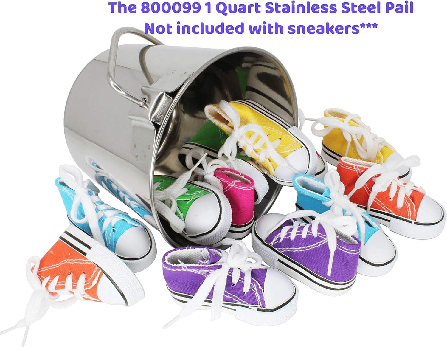 Pack of 12 Mini Sneakers - 3" Long x 1.5" High x 1.25" Wide Parrot Foot Talon Cage Toy for Senegal, Ringneck, Pionus, and Similar Birds