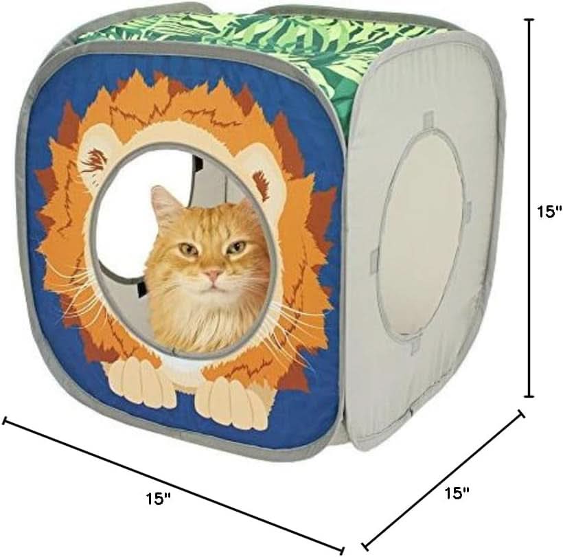 Safari Jungle Collapsible Cat Toy Cube Collection