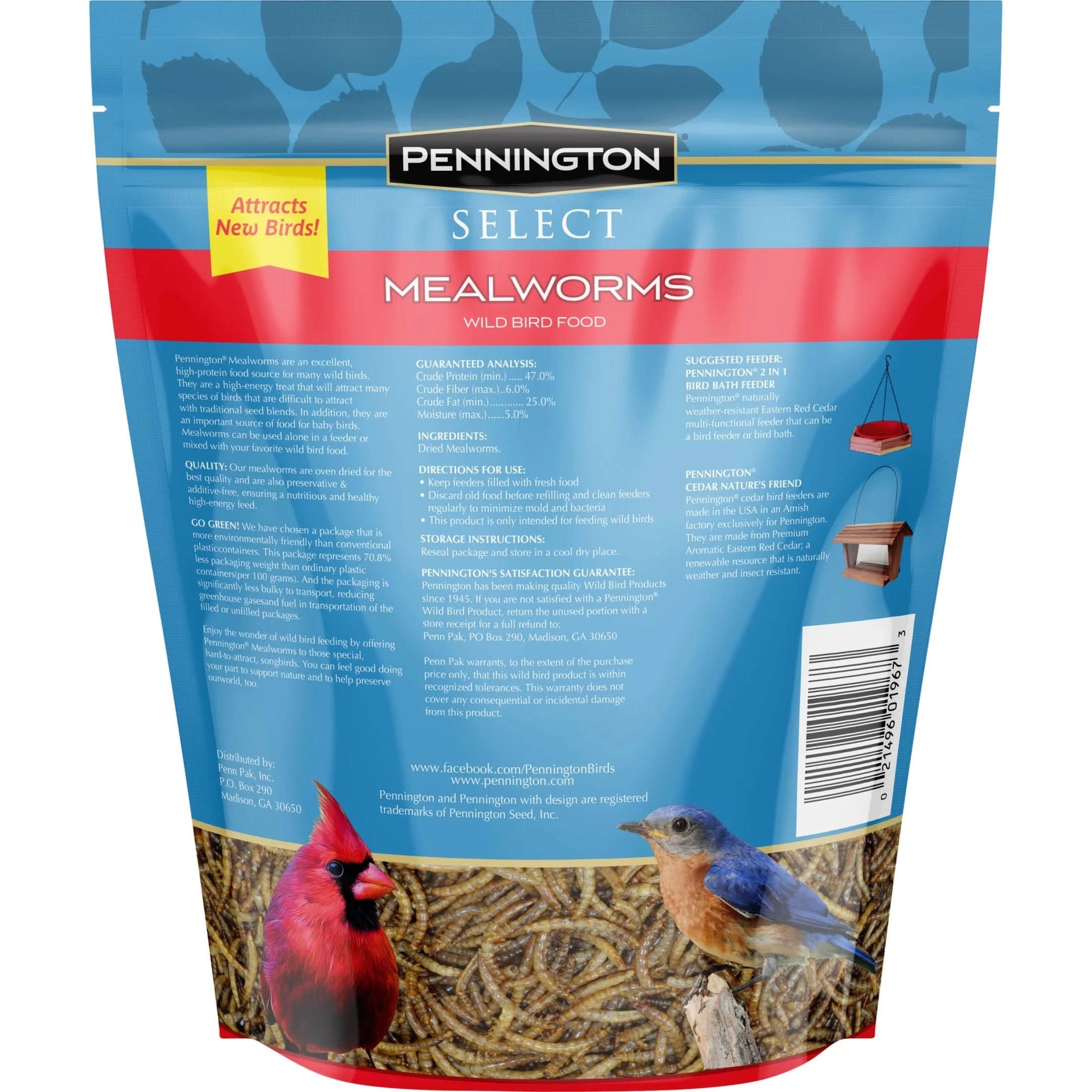 Select Mealworms, Bluebird and Wild Bird Food, 17.6 Oz. Bag, 1 Pack, Dry