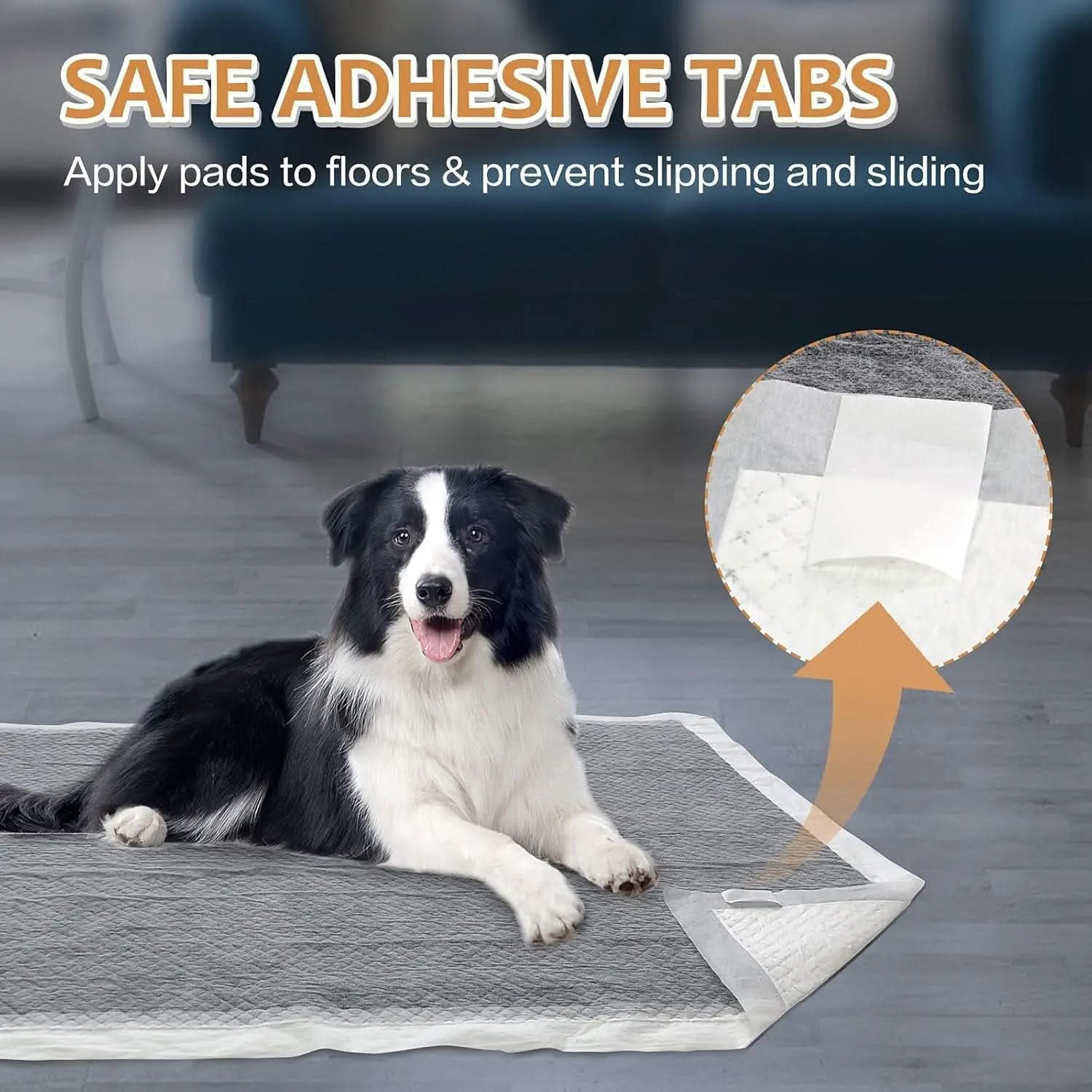 Extra Large Dog Pee Pads 28" x 34", 18 Count, Activated Carbon Charcoal Training Pads with Adhesive Tape, Disposable Potty Pads for Dogs and Cats
