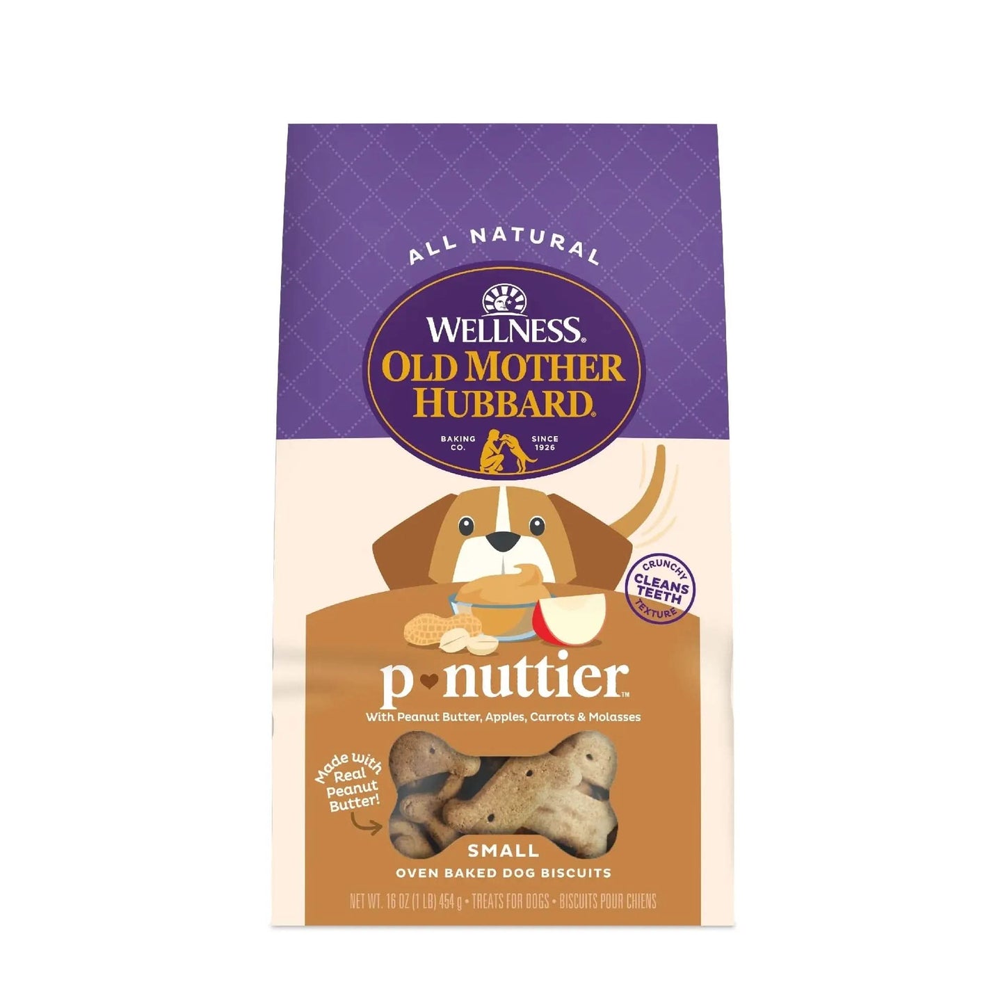 (2 Pack)  Classic P-Nuttier Biscuits Baked Dog Treats, Small, 16 Ounce Bag