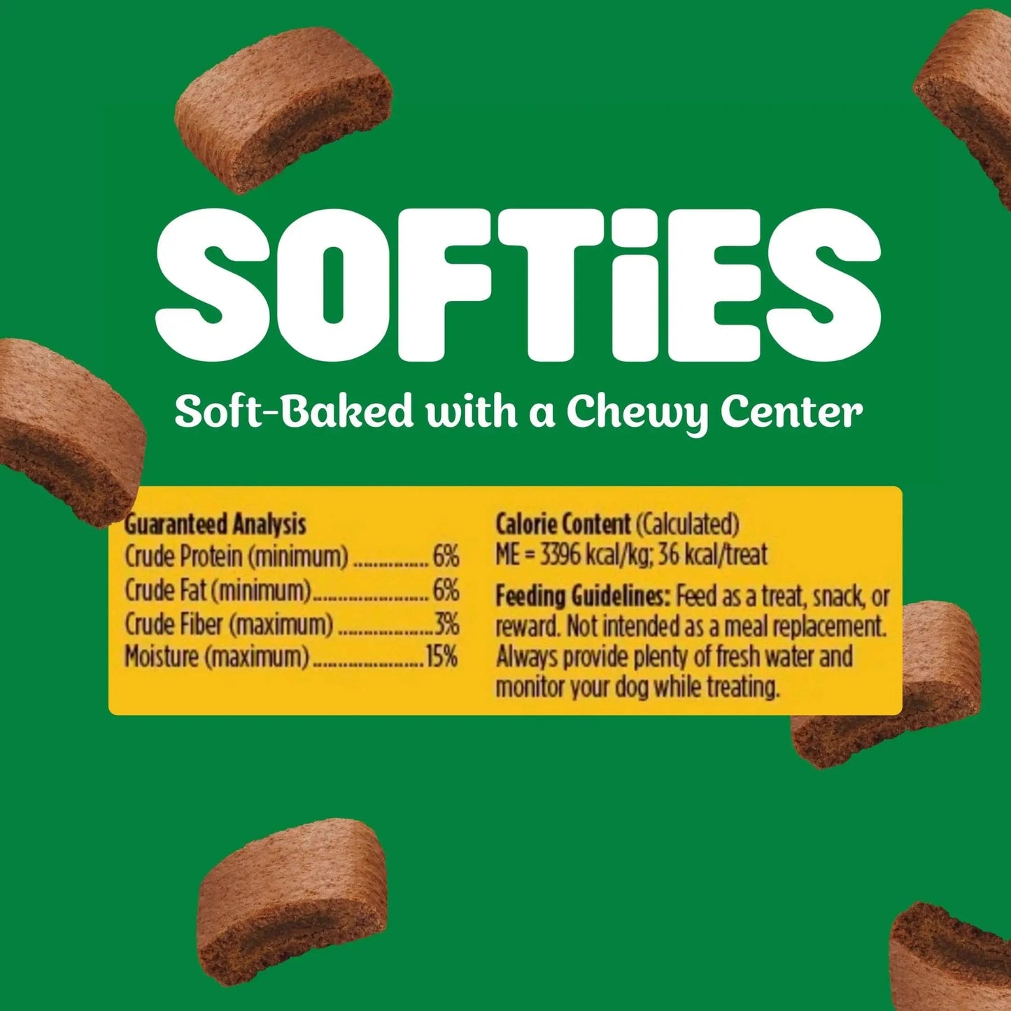 (2 Pack)  Softies Peanut Butter Flavor Medium Biscuit Treats for Dogs, 16.2 Oz. Bag