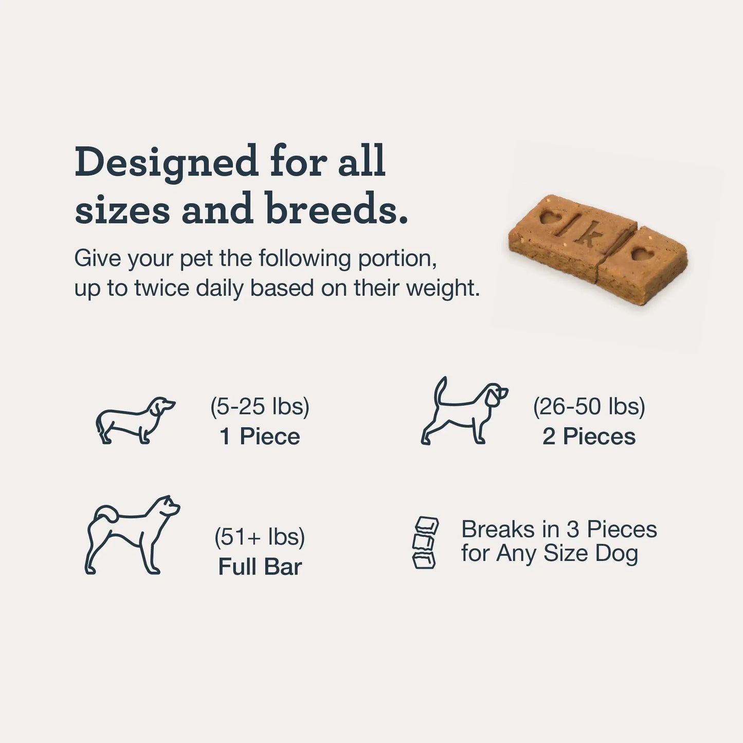 Calming Bliss Bar, Soft Bake Peanut Butter-Bacon Flavor Dog Dry Bar Treat, 2 Count