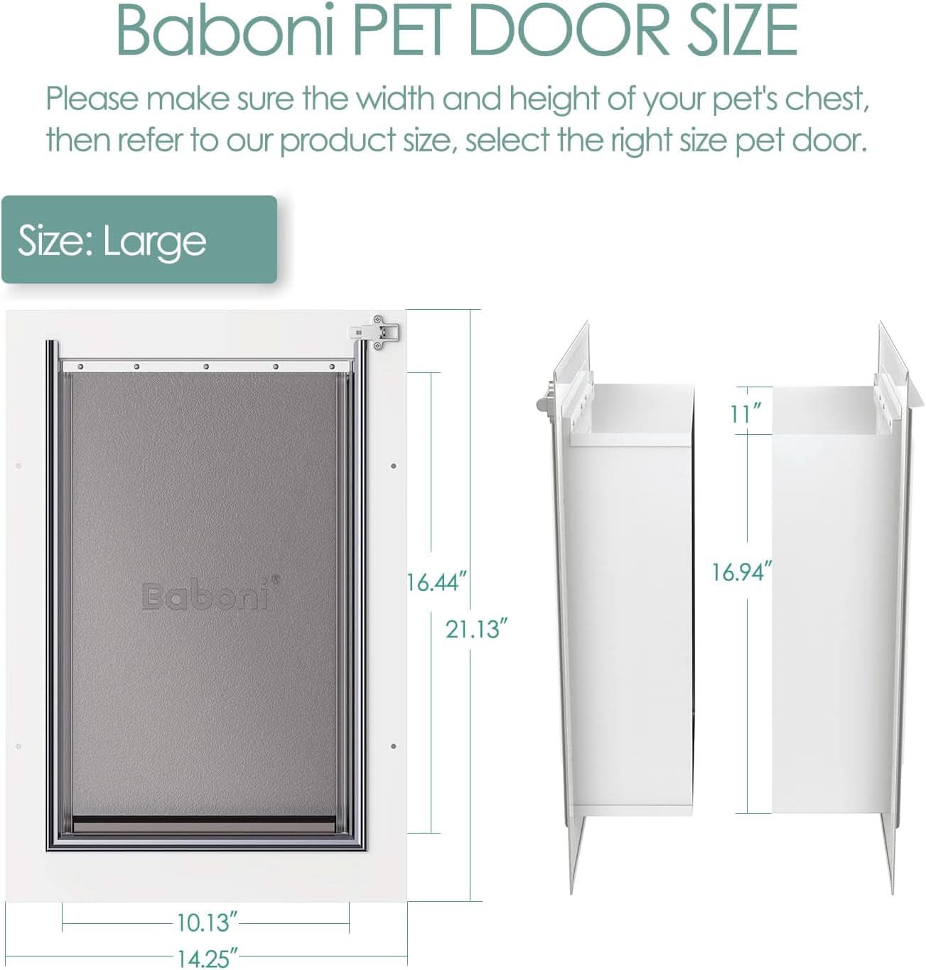 Large Pet Door for Wall with Steel Frame, Telescoping Tunnel, Aluminum Lock, and Double Flap Design for Dogs and Cats up to 100 lbs - Strong and Durable