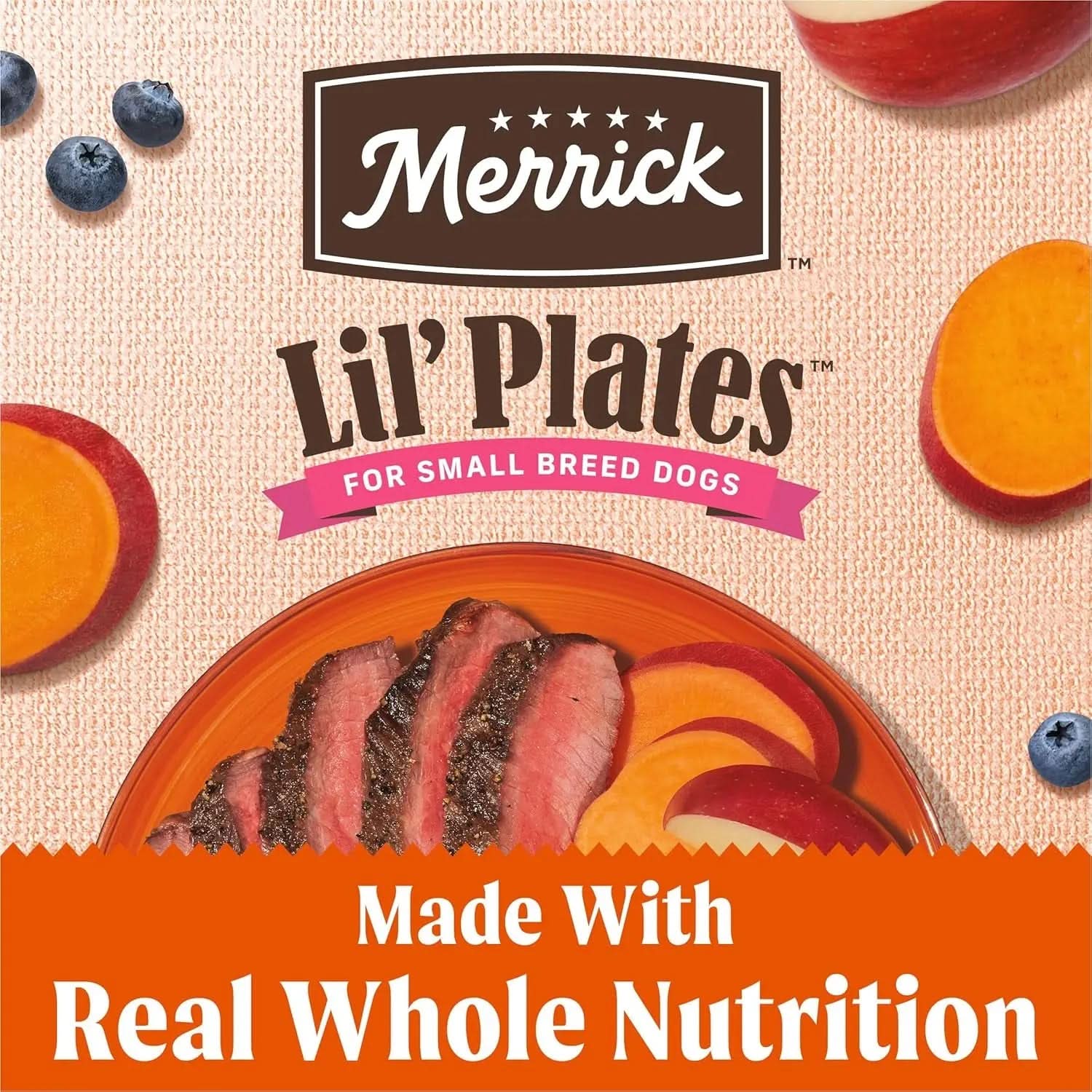 Lil' Plates Premium Grain-Free Dry Dog Food for Small Breeds, Real Texas Beef and Sweet Potato Kibble - 20 lb Bag