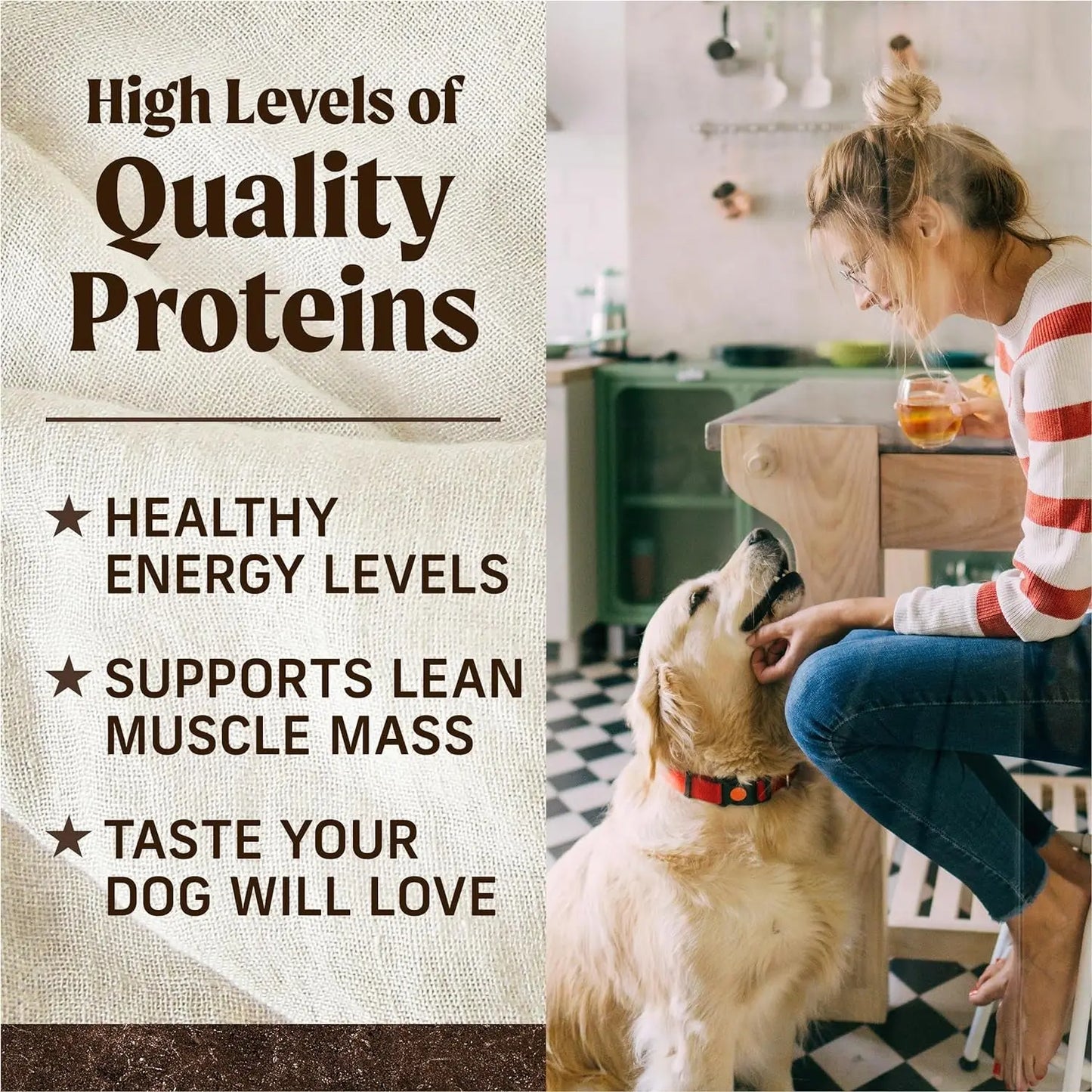 Premium Grain-Free Dry Dog Food for Adults, Natural Kibble with Real Chicken and Sweet Potato - 22 lb Bag