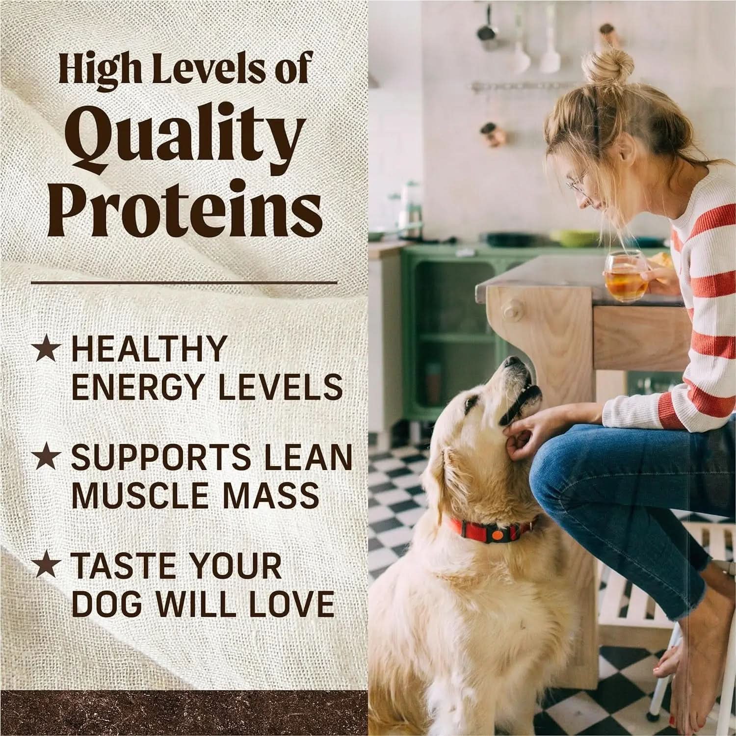 Premium Grain-Free Dry Dog Food for Adults, Natural Kibble with Real Chicken and Sweet Potato - 22 lb Bag