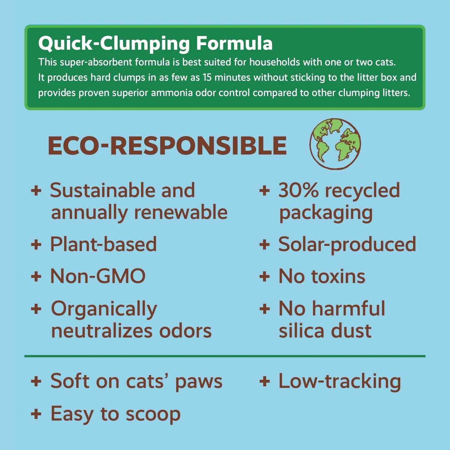 Quick Clumping Unscented, Walnut Shell Cat Litter, 26 Lb. Bag