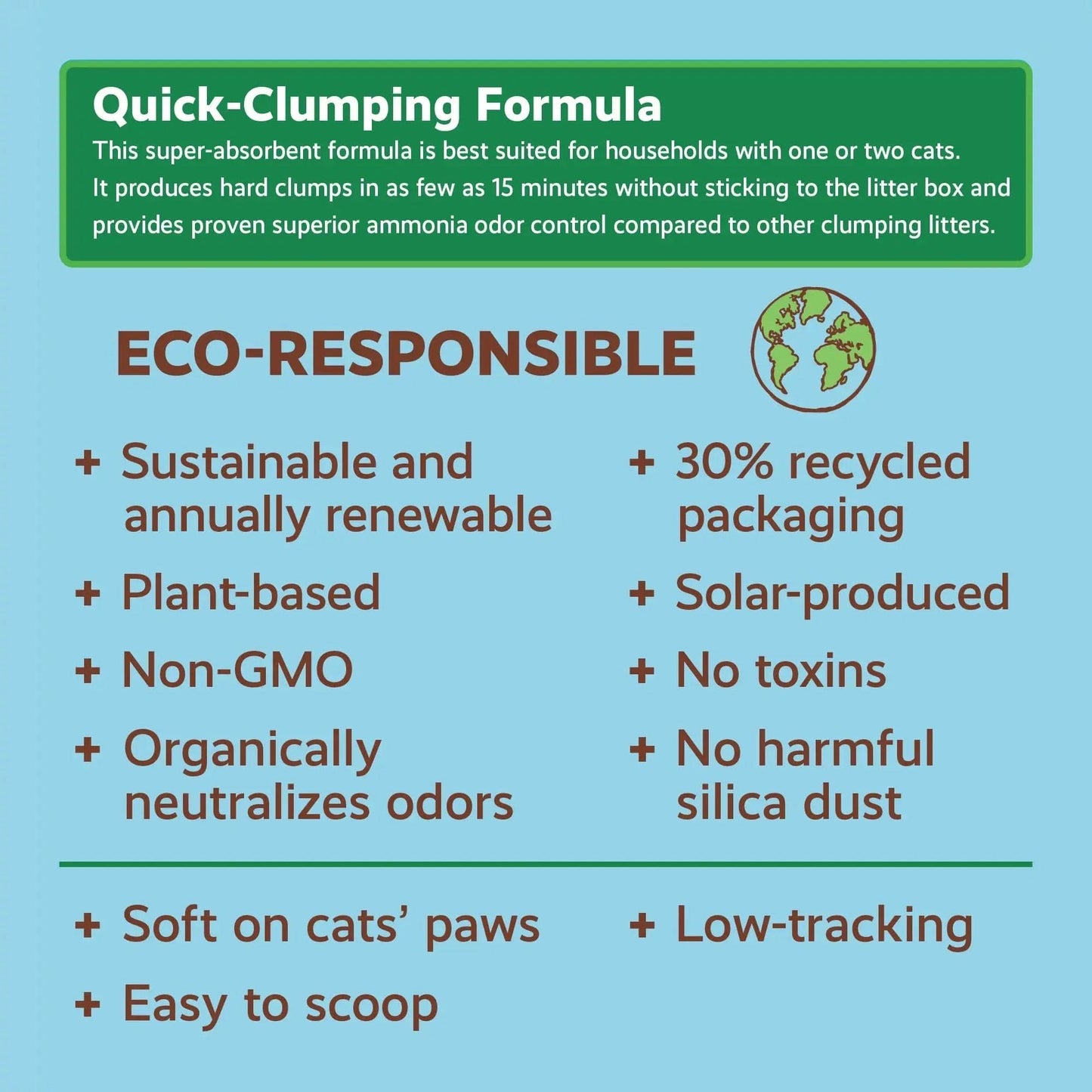 Quick Clumping Unscented, Walnut Shell Cat Litter, 26 Lb. Bag