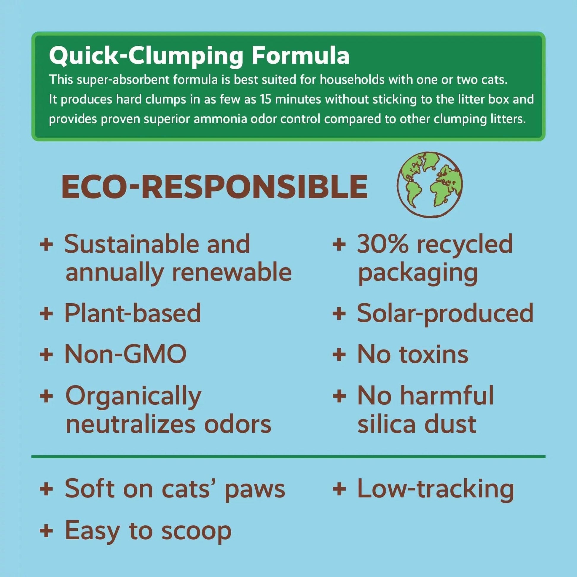 Quick Clumping Unscented, Walnut Shell Cat Litter, 26 Lb. Bag