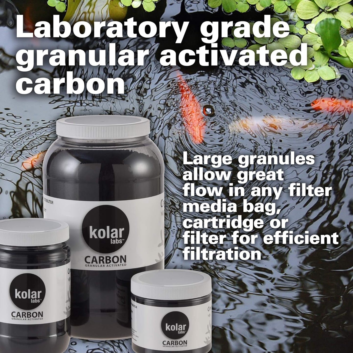 Crystal Cal Activated Carbon - Premium Activated Charcoal for Aquariums and Fish Tanks, Large Jar