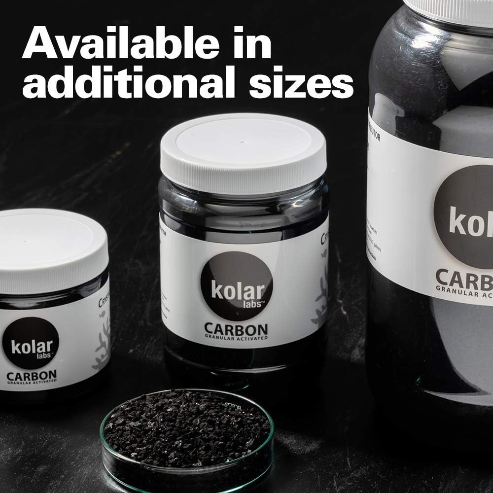 Crystal Cal Activated Carbon - Premium Activated Charcoal for Aquariums and Fish Tanks, Large Jar