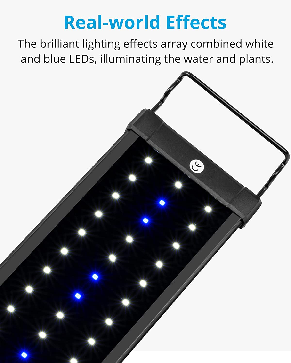 ClassicLED Aquarium Lighting System with Adjustable Brackets, White and Blue LED Options, Compatible with 36 to 48 Inch Tanks, 25 Watts