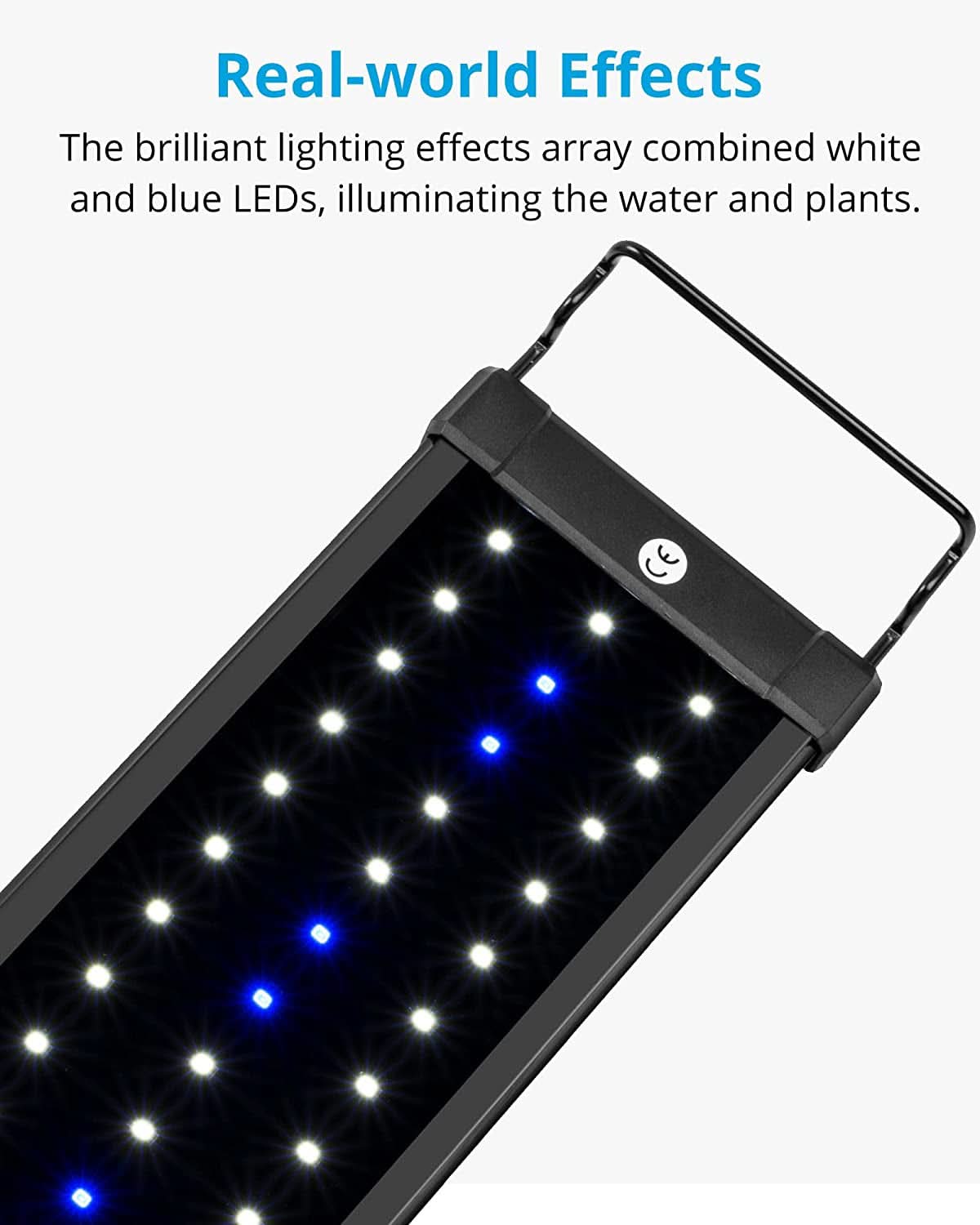 ClassicLED Aquarium Lighting System with Adjustable Brackets, White and Blue LED Options, Compatible with 36 to 48 Inch Tanks, 25 Watts